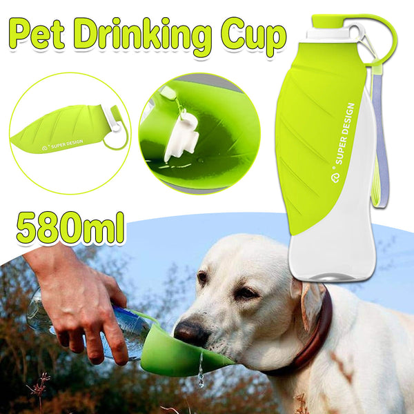 Pet Water Bottle 580Ml Portable Outdoor Dog Cat Drinking Cup Travel Feeder Dog Bowls