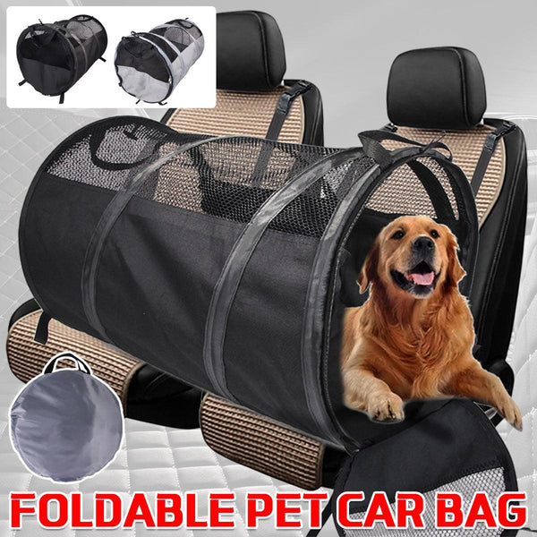 Foldable Pet Car Carrier Bag Breathable Travel Tent Portable Kennel For Transport Grey Pet Transport
