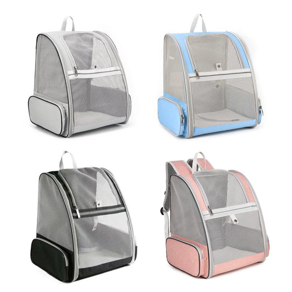 Large Foldable Breathable Portable Cat Dog Bag Outdoor Shoulder Pet Backpack Blue Pet Transport