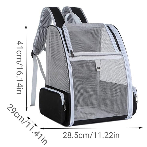 Large Foldable Breathable Portable Cat Dog Bag Outdoor Shoulder Pet Backpack Blue Pet Transport