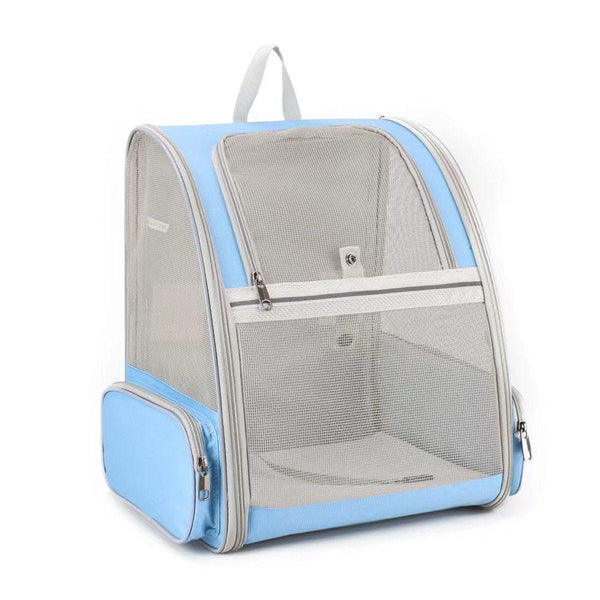 Large Foldable Breathable Portable Cat Dog Bag Outdoor Shoulder Pet Backpack Blue Pet Transport