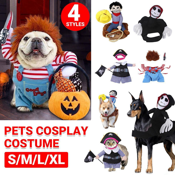 Halloween Dog Costume Pet Accessories Funny Dress Up For Small Medium Dogs Dog Clothing & Shoes