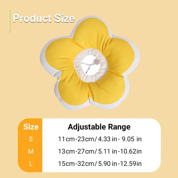 Elizabethan Cat Recovery Collar Anti Licking Pet Cone Protective Neck Ring Yellow M Pet Grooming