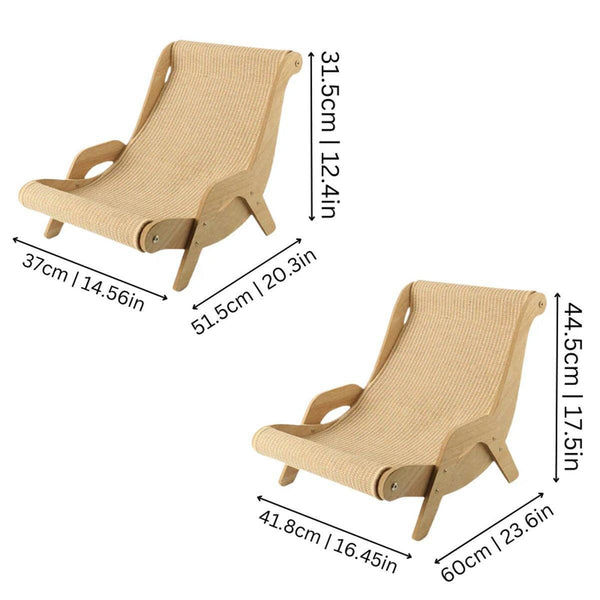 Cat Scratching Recliner Sofa 2 In 1 Lounge Bed Durable Board Furniture Xl Furniture & Scratchers