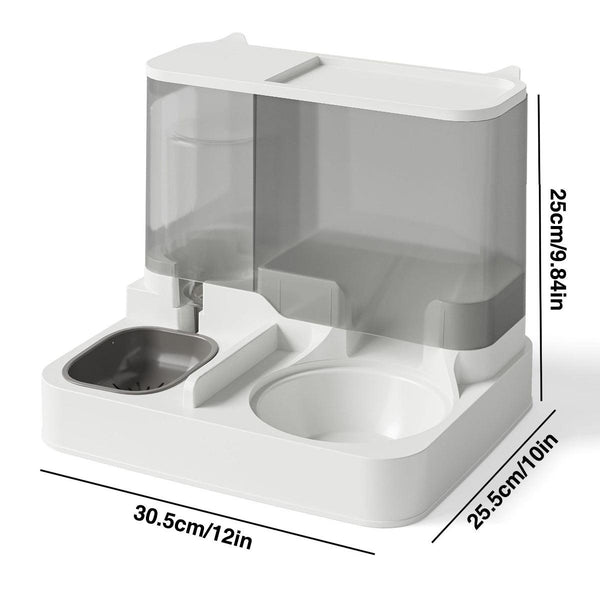 Automatic Cat Feeder Water Dispenser All In One Plastic Bowl For Cats And Dogs Pink Dog Automatic Feeders