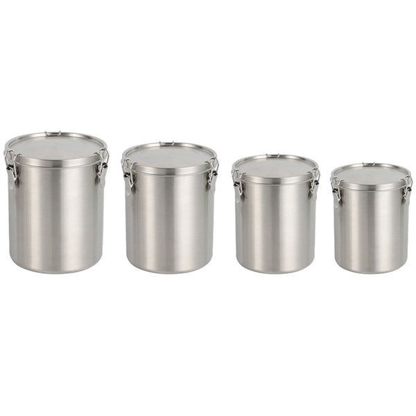 Stainless Steel Pet Food Storage Bucket Dog Cat Grain Container Bin Kitchen 2500Ml Food Storage Containers