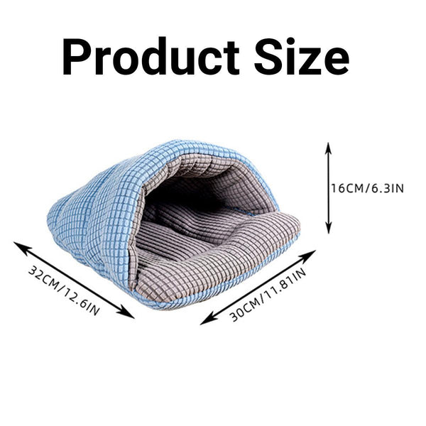 Pet Kennel Sleeping Bag Semi Enclosed Bed For Small Animals Cats And Puppies Grey Small Animal Cages & Hutches