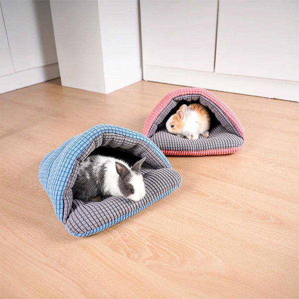 Pet Kennel Sleeping Bag Semi Enclosed Bed For Small Animals Cats And Puppies Grey Small Animal Cages & Hutches