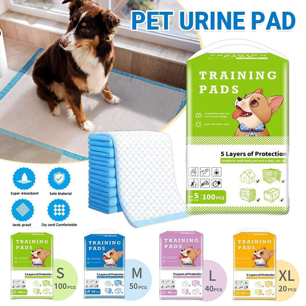 Large Puppy Dog Training Pads Pet Toilet Thickened Pee Mat Indoor Absorbent S ( 45*33Cm) 100Pcs Puppy Training Pads