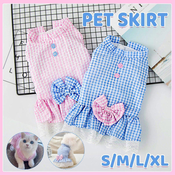 Cute Small Dog Dress Puppy Clothing Pet Apparel For Summer Fashion Outfit Pink L Dog Clothing & Shoes