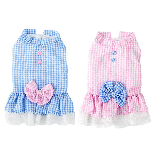 Cute Small Dog Dress Puppy Clothing Pet Apparel For Summer Fashion Outfit Pink L Dog Clothing & Shoes