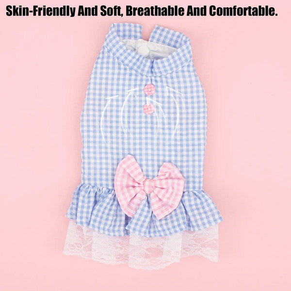 Cute Small Dog Dress Puppy Clothing Pet Apparel For Summer Fashion Outfit Pink L Dog Clothing & Shoes