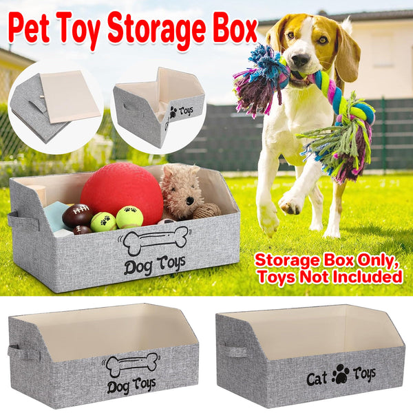 Pet Toy Storage Box Foldable Organizer Snack Bag Accessories Holder Cat Storage Boxes