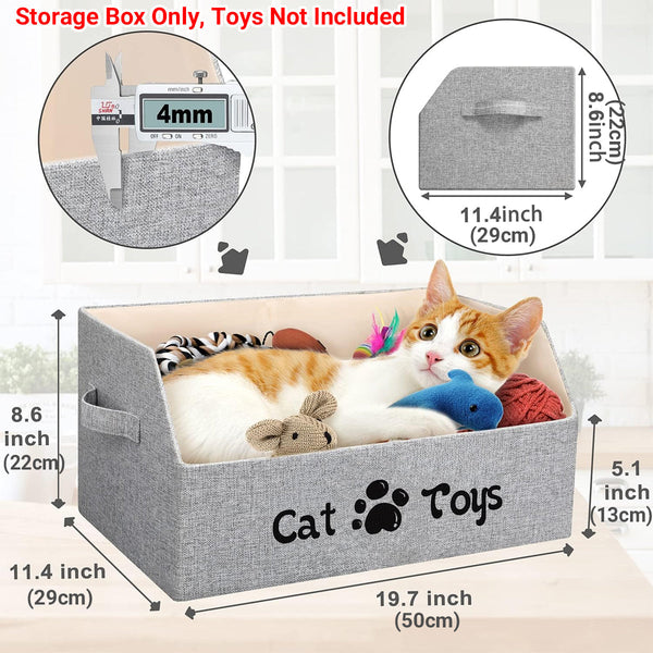 Pet Toy Storage Box Foldable Organizer Snack Bag Accessories Holder Cat Storage Boxes