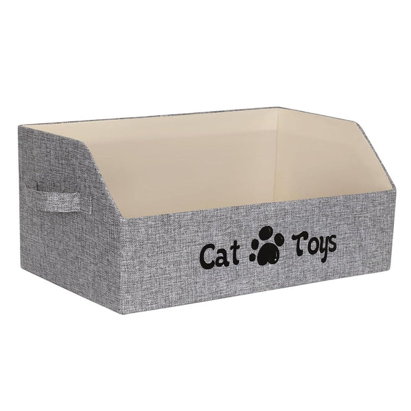 Pet Toy Storage Box Foldable Organizer Snack Bag Accessories Holder Cat Storage Boxes