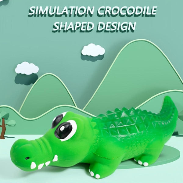 Pet Latex Toys Sounding Big Crocodile Dog Chew Durable Playtime For Dogs Dog Toys