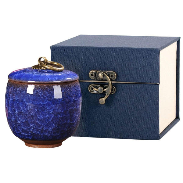 Small Pet Urn For Ashes Memorial Keepsake Urns Dog Cat Cremation Remains Blue Placeholder