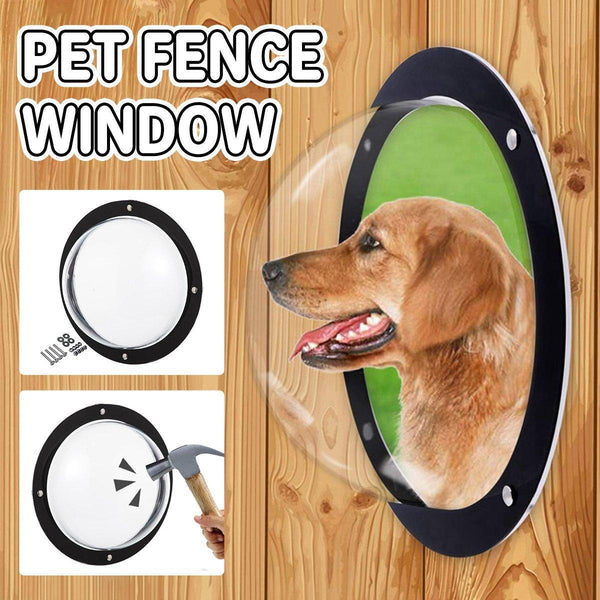 Dog Porthole Round Transparent For Fence Pet Peek Look Out Durable Dome Fences & Pens