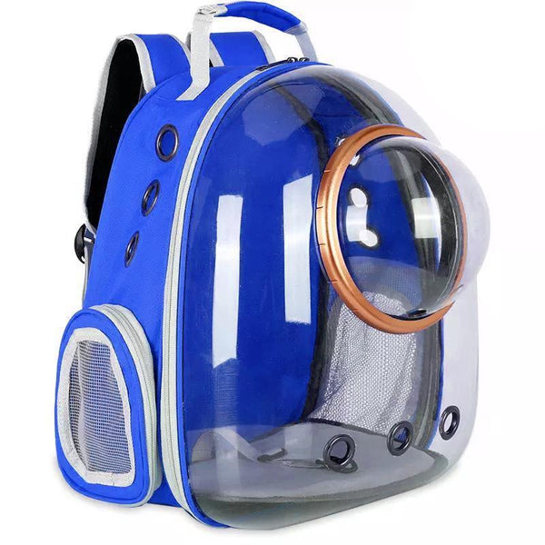 Travel Space Capsule Dog Cat Bag Breathable Outdoor Pet Backpack Carrier Blue Pet Transport