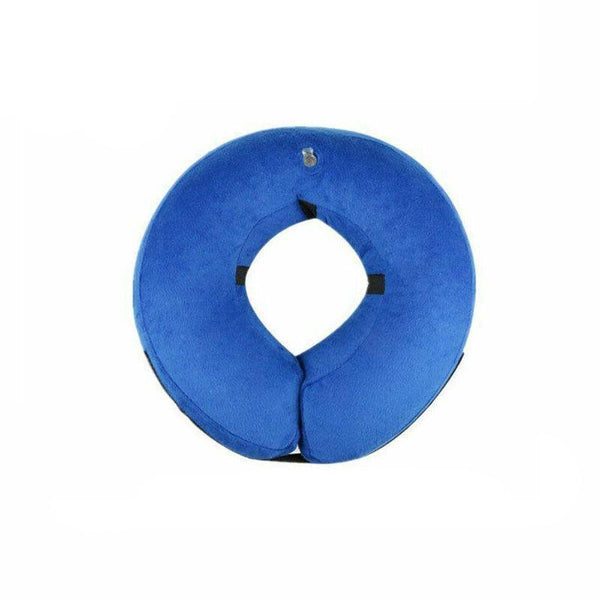 Blue Pet Dog Inflatable Soft Healing Collar Cone Wound Medical Cat Protective Jackets (22*23Cm) Dog Collars