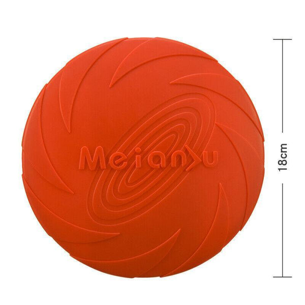 Frisbee Toy For Dogs Outdoor Fetch Training Soft Rubber Pet Flying Disc 18Cm Blue Dog Toys