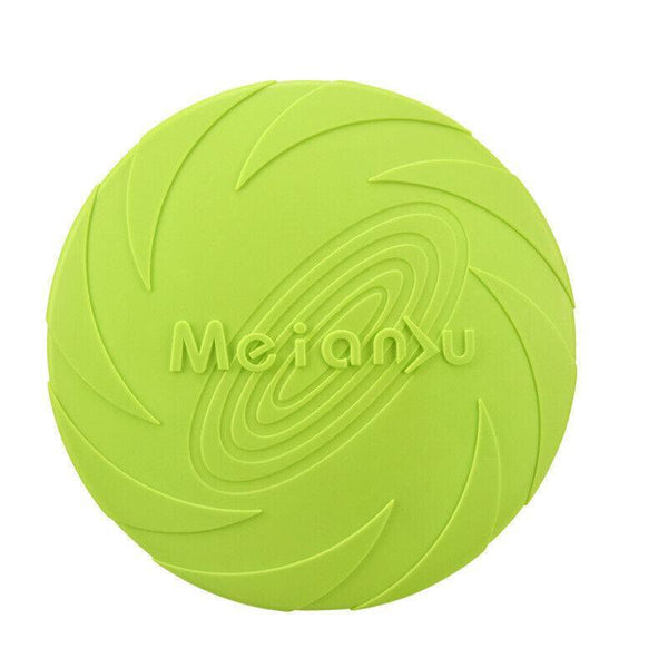 Frisbee Toy For Dogs Outdoor Fetch Training Soft Rubber Pet Flying Disc 18Cm Blue Dog Toys