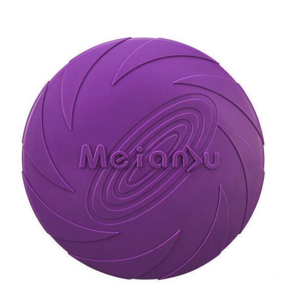 Frisbee Toy For Dogs Outdoor Fetch Training Soft Rubber Pet Flying Disc 18Cm Blue Dog Toys