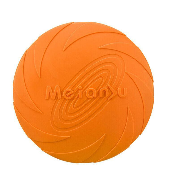 Frisbee Toy For Dogs Outdoor Fetch Training Soft Rubber Pet Flying Disc 18Cm Blue Dog Toys