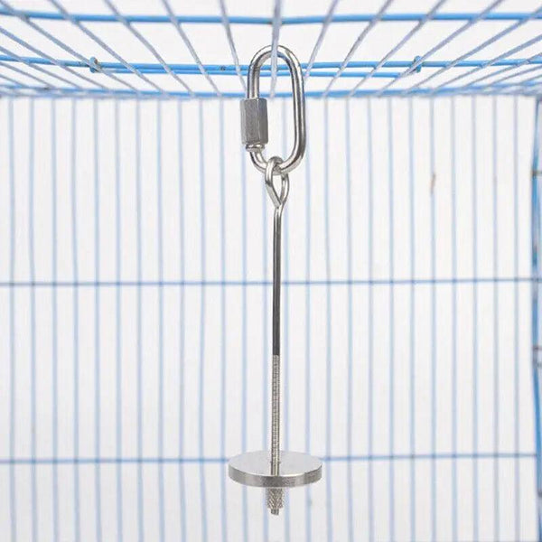 Stainless Steel Bird Parrot Cage Skewer Food Spear Fruit Holder Toy Up 23Cm Bird Cages