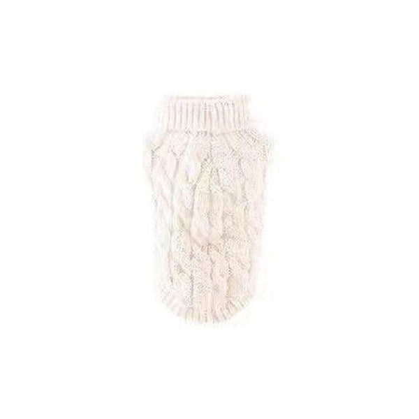 Puppy Dog Jumper Winter Warm Knitted Sweater Pet Clothes Small Dogs Coat Thermal M Size White Dog Clothing & Shoes