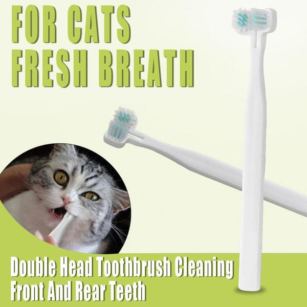 Double Head Toothbrush Dog Pet Cat Brush Dental Health Gum Care Cleaning Teeth Oral Hygiene