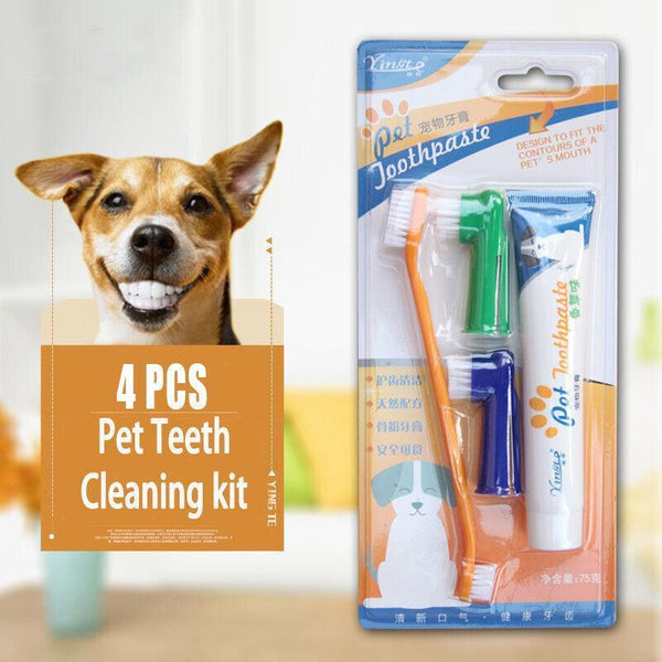 Pet Dog Teeth Cleaning Toothpaste With Toothbrush And Backup Brush Vanilla Flavoured Oral Hygiene