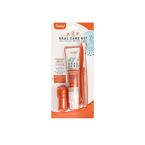 Pet Toothbrush Toothpaste Set For Cats And Dogs Vanilla Flavor Oral Care Kit Oral Hygiene