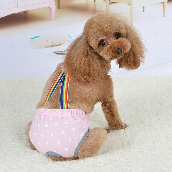 Female Pet Dog Cat Puppy Pant Menstrual Sanitary Nappy Diaper Wrap Underwear Blue Dog Clothing & Shoes