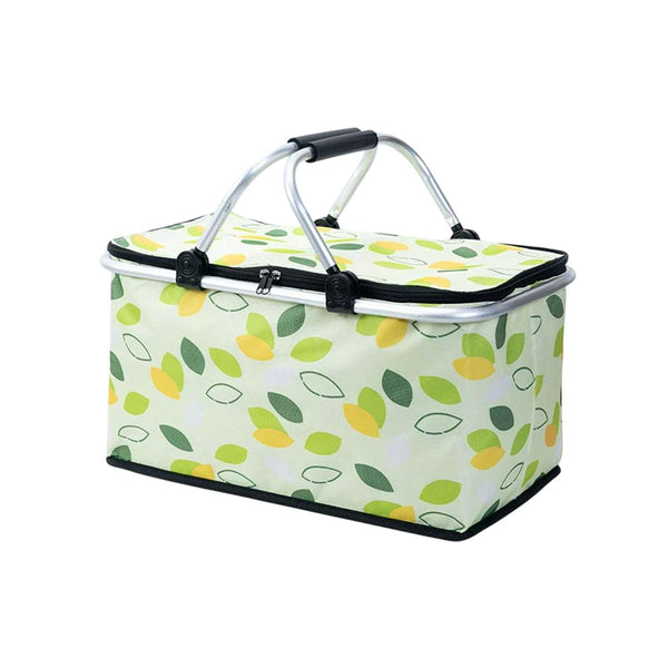 Foldable Picnic Basket Outdoor Camping Carrying Portable Food Storage Greenery Picnic Baskets & Backpacks