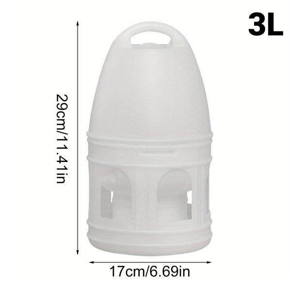 3L Pigeon Drinker White Plastic Drinking Pot Carrier Bird Water Dispenser Feeder Bird Feeders