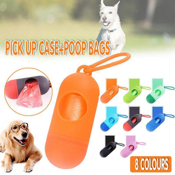 Dog Waste Bag Dispenser With Refill Rolls For Pet Walking Cleanup Pooper Scooper & Bags
