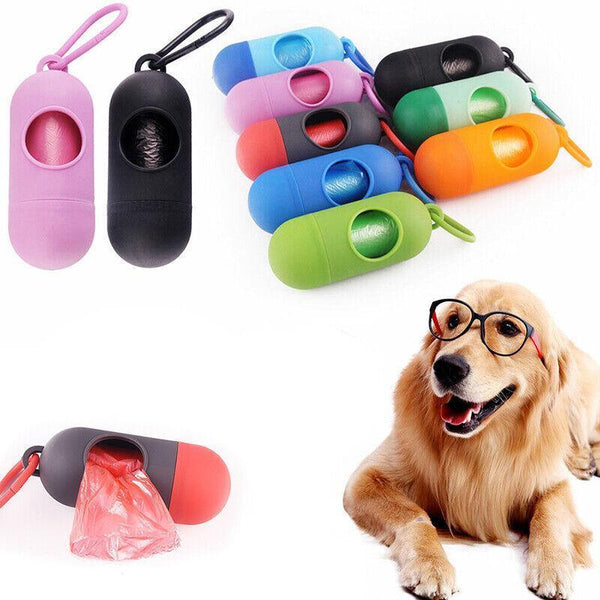 Dog Waste Bag Dispenser With Refill Rolls For Pet Walking Cleanup Pooper Scooper & Bags
