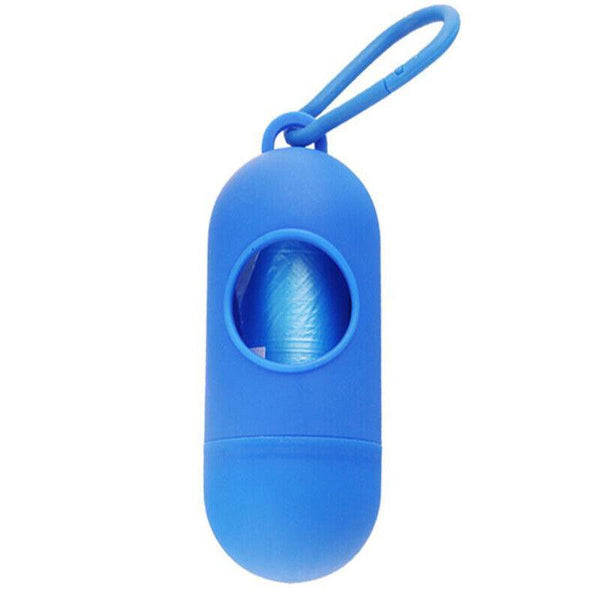 Dog Waste Bag Dispenser With Refill Rolls For Pet Walking Cleanup Blue Pooper Scooper & Bags