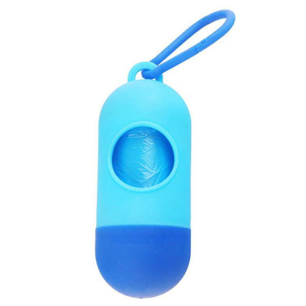 Dog Waste Bag Dispenser With Refill Rolls For Pet Walking Cleanup Blue Pooper Scooper & Bags
