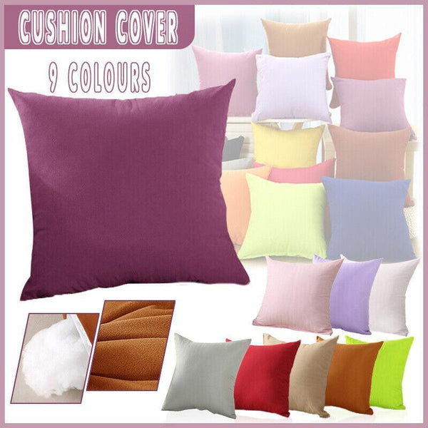 40X40cm Multicoloured Plain Solid Colour Cushion Cover Covers Decorative Pillow Case Light Coffee Cushion Covers