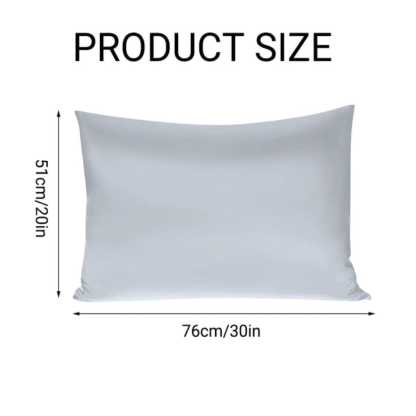 Silk Envelope Pillowcase Soft Satin Protective Cover For Bed Sleep Comfort Silver Pillow Cases