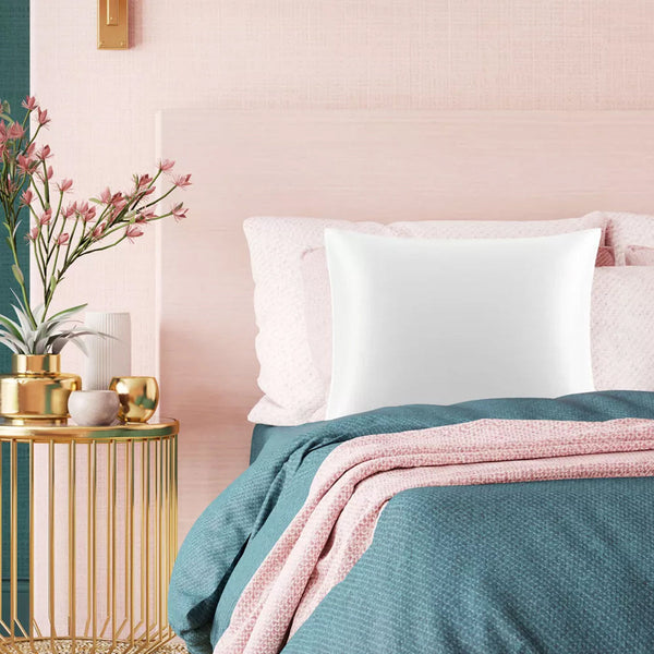 Silk Envelope Pillowcase Soft Satin Protective Cover For Bed Sleep Comfort Silver Pillow Cases