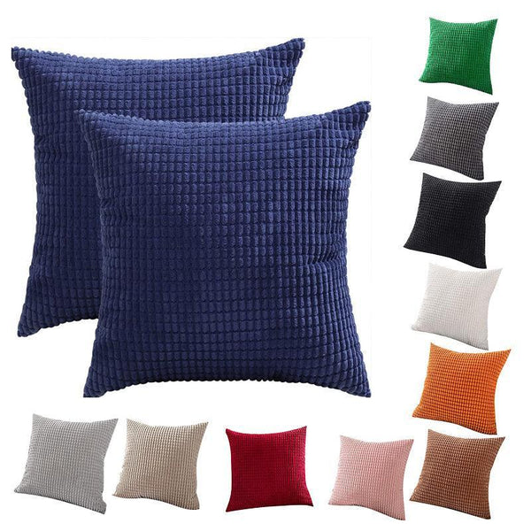 45X45 Plain Solid Colour Cushion Cover Decorative Pillow Case Home Multicoloured Dark Grey Cushion Covers