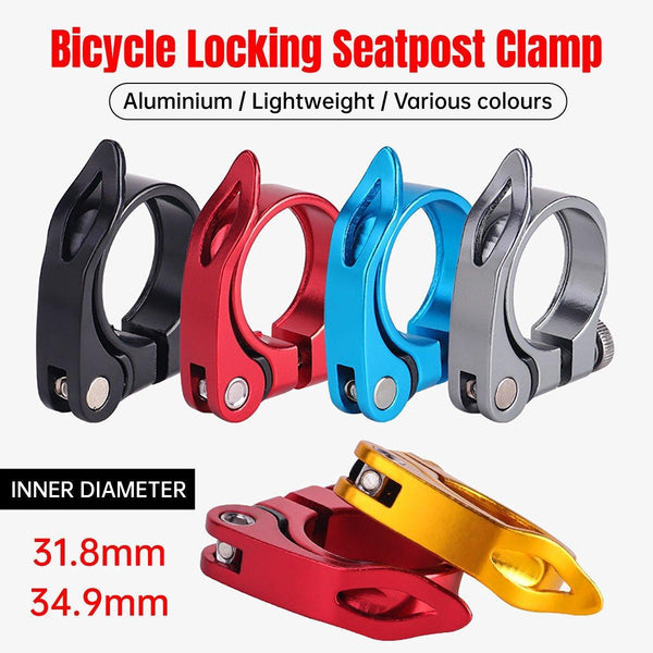 Quick Release Bicycle Seat Tube Clamp Multi Colour Lever Lock Cycling Accessories Silver 3 4 Saddle Covers & Seat Covers