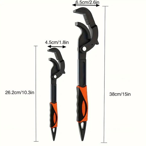 Pipe Wrench Quick Adjust Spanner Multi Functional Water Tool Heavy Duty L Other Wrenches & Spanners