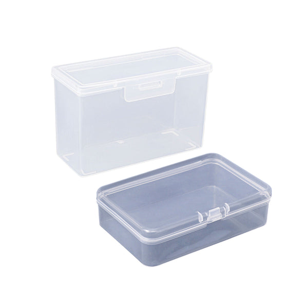 10Pcs Card Storage Box Transparent Plastic Holder Id Business Organizer Long And Tall 10.5 X 4.5 6.6 Cm Id & Document Holders