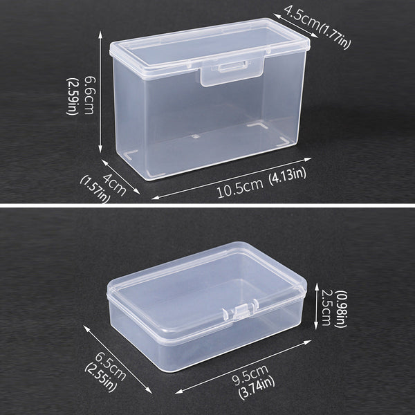 10Pcs Card Storage Box Transparent Plastic Holder Id Business Organizer Long And Tall 10.5 X 4.5 6.6 Cm Id & Document Holders
