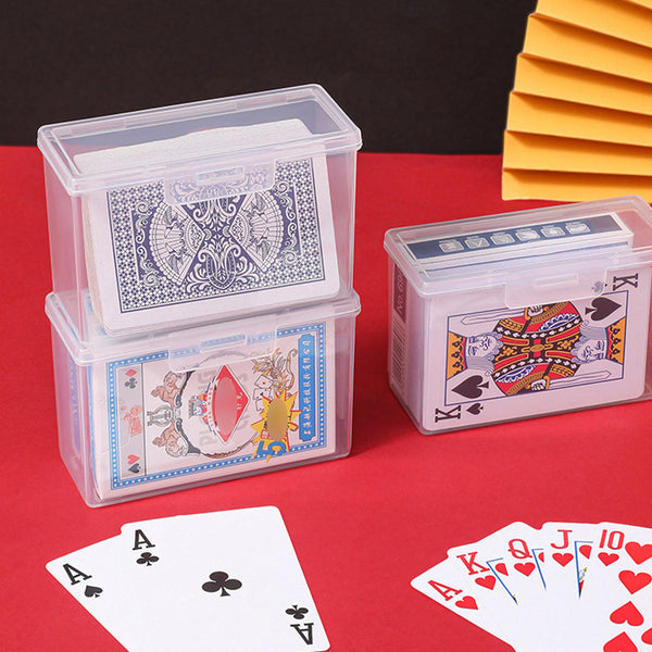 10Pcs Card Storage Box Transparent Plastic Holder Id Business Organizer Long And Tall 10.5 X 4.5 6.6 Cm Id & Document Holders