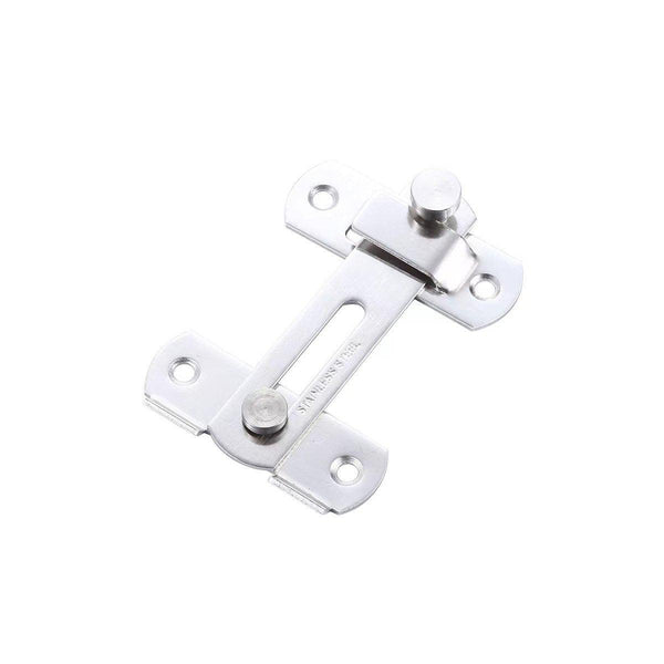 2 Sets 90 Degree Sliding Door Latch Lock Catch Kit For Home Use Flat Silver Door Locks & Lock Mechanisms